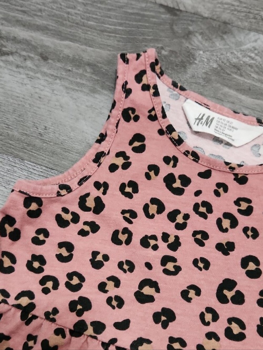 H&M Pink Leopard Print Sleeveless Summer Tank Dress Baby Girl Size 2T - Picture 4 of 8